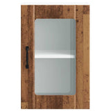 Kitchen Wall Cabinet with Glass Door Lucca Old Wood 853775