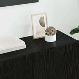 TV Wall Unit Wall-mounted 5 pcs Black Oak Engineered Wood 3402772