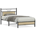 Bed Frame without Mattress Sonoma Oak 100x190 cm Engineered Wood 4106938