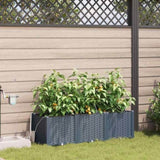 Garden Planter 3 pcs LiGht Grey 120 x 40 x 37.5 cm PP 42002892