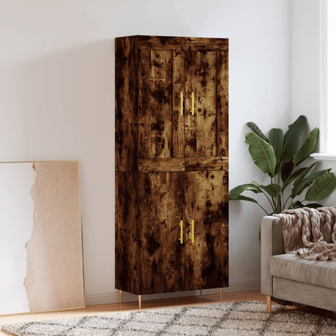 Highboard Smoked Oak 69.5x34x180 cm Engineered Wood 3199550