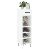 Shoe Cabinet White 30x35x105 cm Engineered Wood 829668
