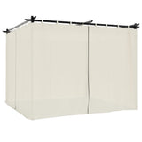 Gazebo with Curtains Cream 3x3 m Steel 4003917