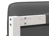 Upholstered Headboard White and Light Grey 135 cm 880132