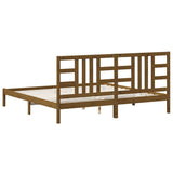 Bed Frame without Mattress Honey Brown 200x200 cm Solid Wood 3105428