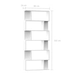 Book Cabinet/Room Divider White 80x24x192 cm Engineered Wood 800090