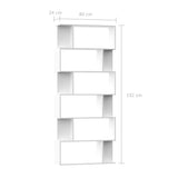 Book Cabinet/Room Divider White 80x24x192 cm Engineered Wood 800090