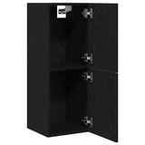Bathroom Cabinet Black Oak 30 x 30 x 80 cm Engineered Wood 862531