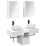 Bathroom Cabinet Set 5 pcs White 43 x 11.5 x 60.5 cm 3406287