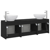 Bathroom Cabinet Set 3 pcs Black 49.5 x 44.5 x 65 cm 3405688