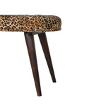 Leopard Print Deep Button Bench IN1272