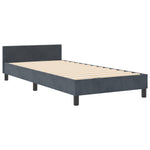 ZNTS Bed Frame Dark Grey 90x190 cm Velvet 3344976