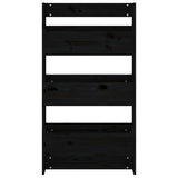 Wall Planter 3-Tier 60x18.5x110 cm Black Solid Wood Pine 825118