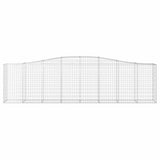 Arched Gabion Baskets 9 pcs 400x50x100/120 cm Galvanised Iron 3145963