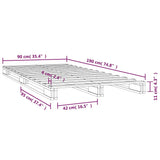 Pallet Bed without Mattress White Single Solid Wood 821423