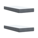 Box Spring Bed with Mattress Dark Grey 200x200 cm Velvet 3291015
