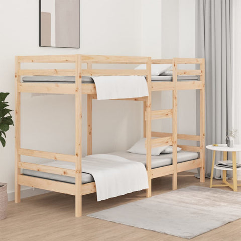 ZNTS Bunk Bed without Mattress 80x200 cm Solid Wood Pine 3139834