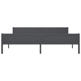 Bed Frame without Mattress Solid Pinewood Grey 200x200 cm 322130