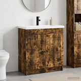 Bathroom Furniture Set Smoked Oak 78.5 x 37.5 x 81 cm 3404139