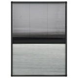 Plisse Insect Screen for Windows Aluminium 80x120 cm with Shade 148684
