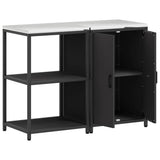 Kitchen Storage Set HATTEM 2 pcs Black Cold-rolled Steel 3392687