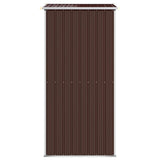 Garden Shed Dark Brown 192x108x223 cm Galvanised Steel 319273
