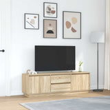TV Cabinet with LED Lights Sonoma Oak 160,5x41x50 cm 3328428
