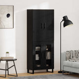 Highboard 2 pcs Black Oak 69.5 x 34 x 180 cm 3403200