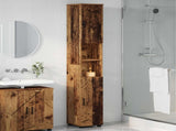 Bathroom Cabinet with Storage Old Wood 30 x 35 x 192 cm 883342