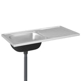 Kitchen Sink with Drainer Set Silver 1000x500x155 mm Stainless Steel 147236