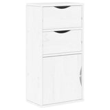 Side Cabinet with Drawers "ODDA" White 40x24x79 cm Solid Wood Pine 4103598