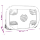 Football Goal Net with Target 120x80x80 cm Polyester 93761