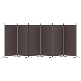 6-Panel Room Divider Brown 520x180 cm Fabric 350271