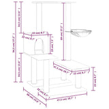 Cat Tree with Sisal Scratching Posts Light Grey 94.5 cm 171640