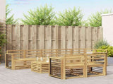 Outdoor Sofa Set 9 pcs White 59 x 59 x 37 cm Solid Acacia Wood 3392084