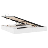 Storage Bed with Mattress Pure White 200 x 200 cm Faux leather 3369962