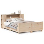 ZNTS Bed Frame without Mattress 160x200 cm Solid Wood Pine 3323761