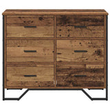 Chest of Drawers with Drawer 2 pcs Old Wood 91 x 35.5 x 74.5 cm 3365603