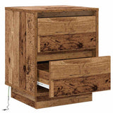 Bedside Cabinet Old Wood 39 x 34.5 x 50 cm Engineered wood 869622