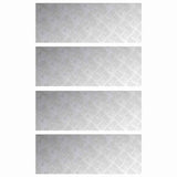 Stair Tread Rectangular 4 pcs Silver 80 x 30 cm Aluminium 4104306