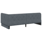 Corner Bed Frame with Headboard Dark Grey 90 x 200 cm Velvet 42016534
