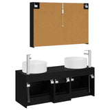 Bathroom Furniture Set 4 pcs Black Oak 3407104