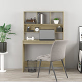 Desk with Shelves Sonoma Oak 102x45x148 cm Engineered Wood 823003