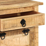 4-Layer Shoe Cabinet with Drawer Solid Rough Mango Wood 328297