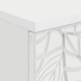 Desk High Gloss White Engineered Wood 142.5 x 50 x 75 cm 3414616