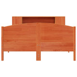 Bookcase Bed without Mattress Wax Brown 140x200cm Solid Wood Pine 3323067