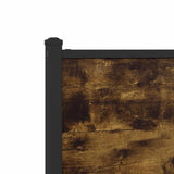Metal Bed Frame without Mattress Smoked Oak 160x200 cm 3301386