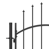 Garden Fence Gate Woerden with Spear Top 5x1 m Black 146322