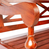 Batavia Bench 123 cm Solid Mahogany Wood Dark Brown 337079