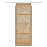 Sliding Door Brown 86 x 211 cm Solid Pine Wood 3333232
